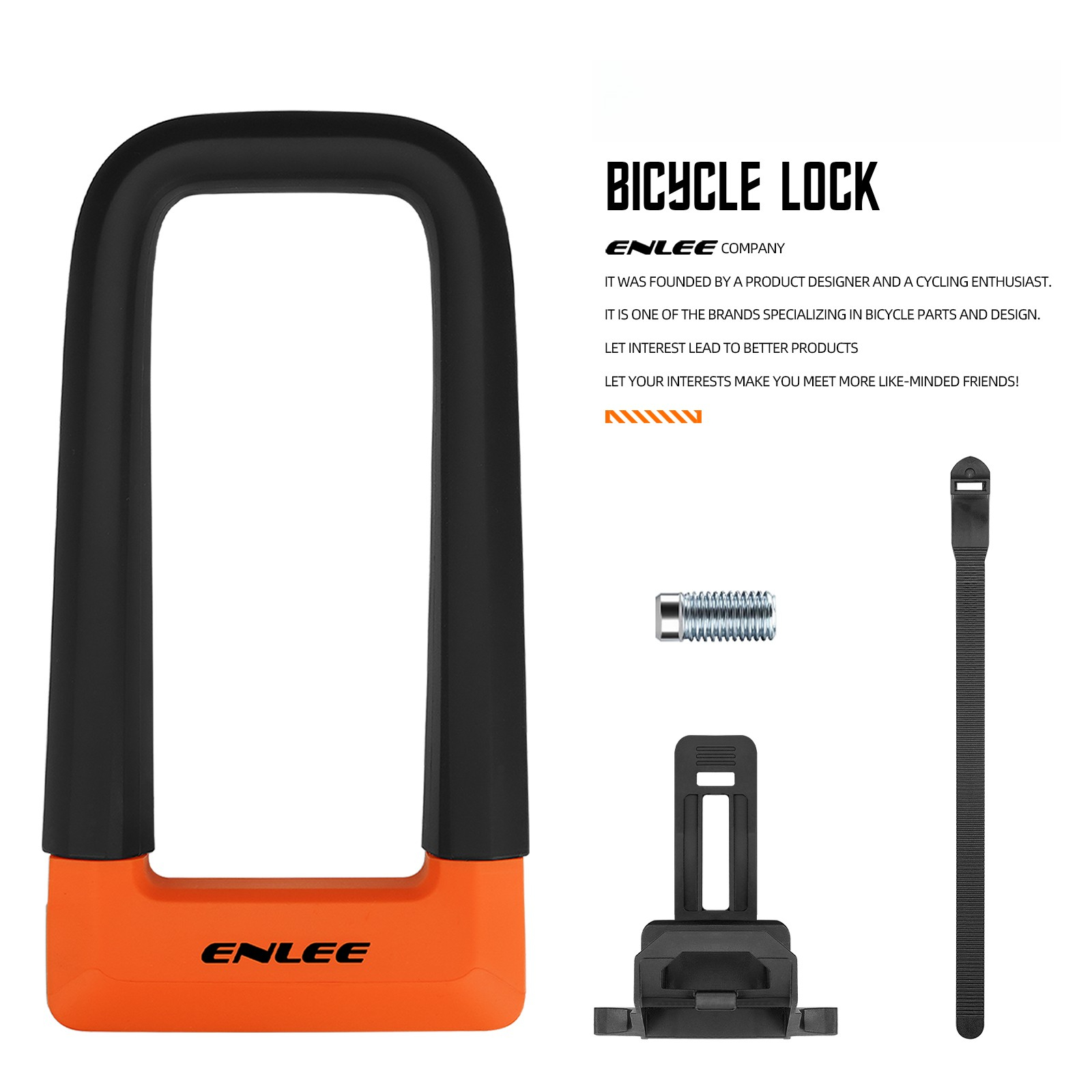 U Lock Heavy Duty - Cadeado U Antifurto ENLEE para Bicicleta,