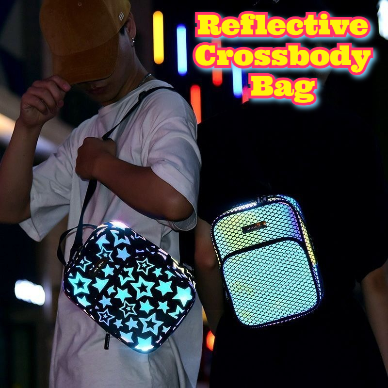 Cycling Commute Bag - Bolsa crossbody reflexiva multiuso esportes estilingue