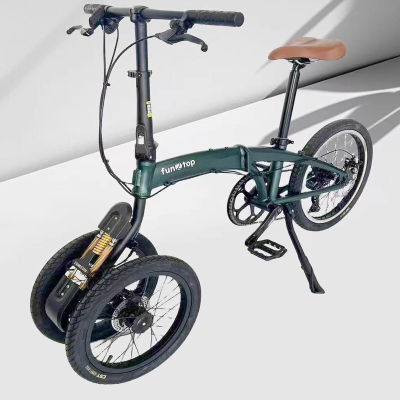 Commuter Biking - Bicicleta dobrável de roda dianteira dupla