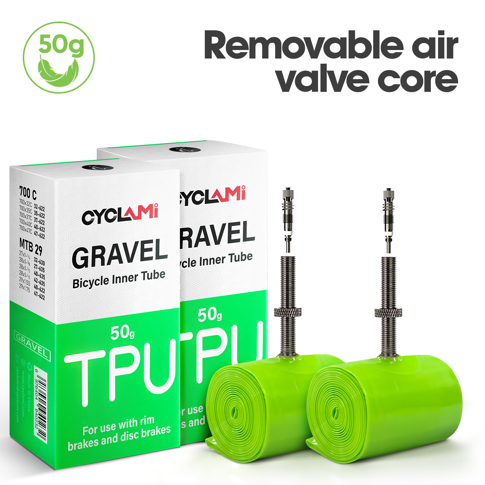 Inner Tube 700C - Câmara de ar ultraleve CYCLAMI para