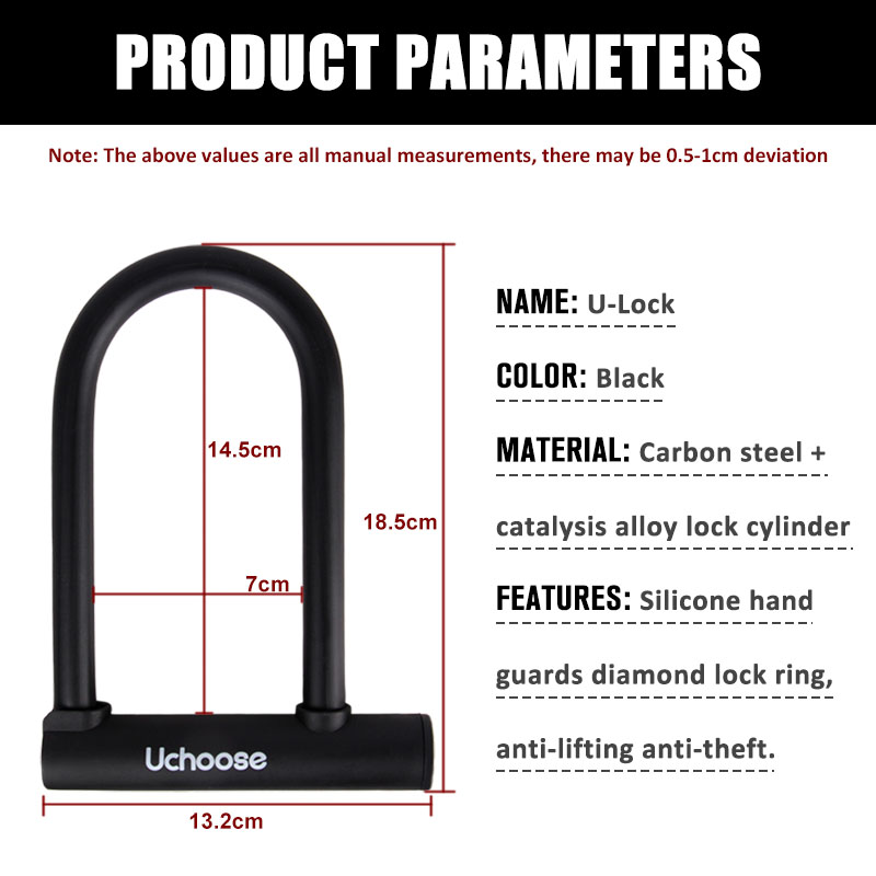 Ciclismo negrito bicicleta u b - U Lock Heavy Duty avaliação e preço