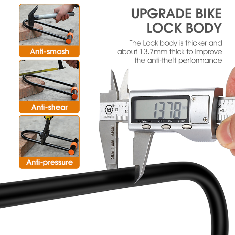 West biking aço carbono bicicl - U Lock Heavy Duty avaliação e preço
