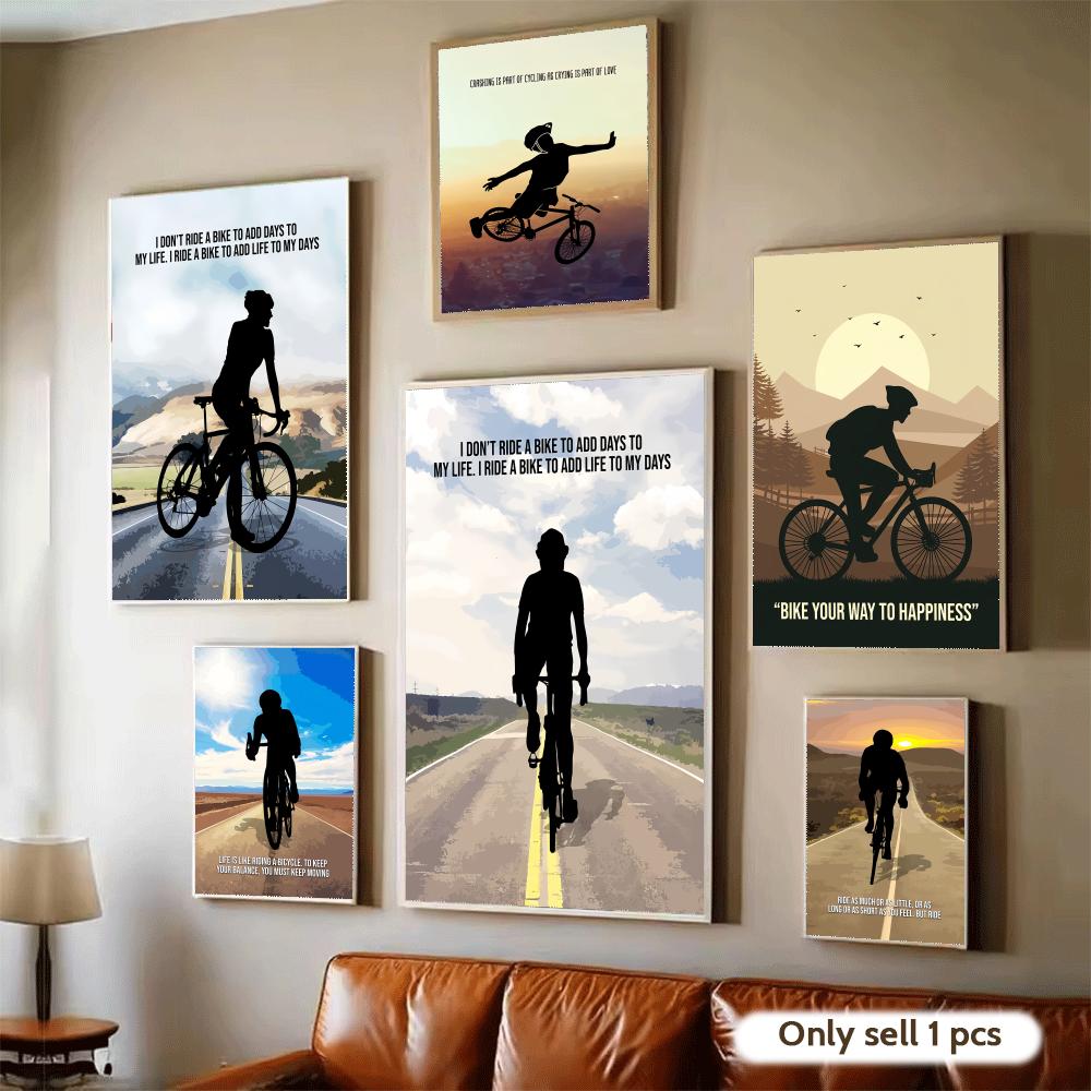 Pôster de Arte com Citação Mot - Cycling Quote avaliação e preço