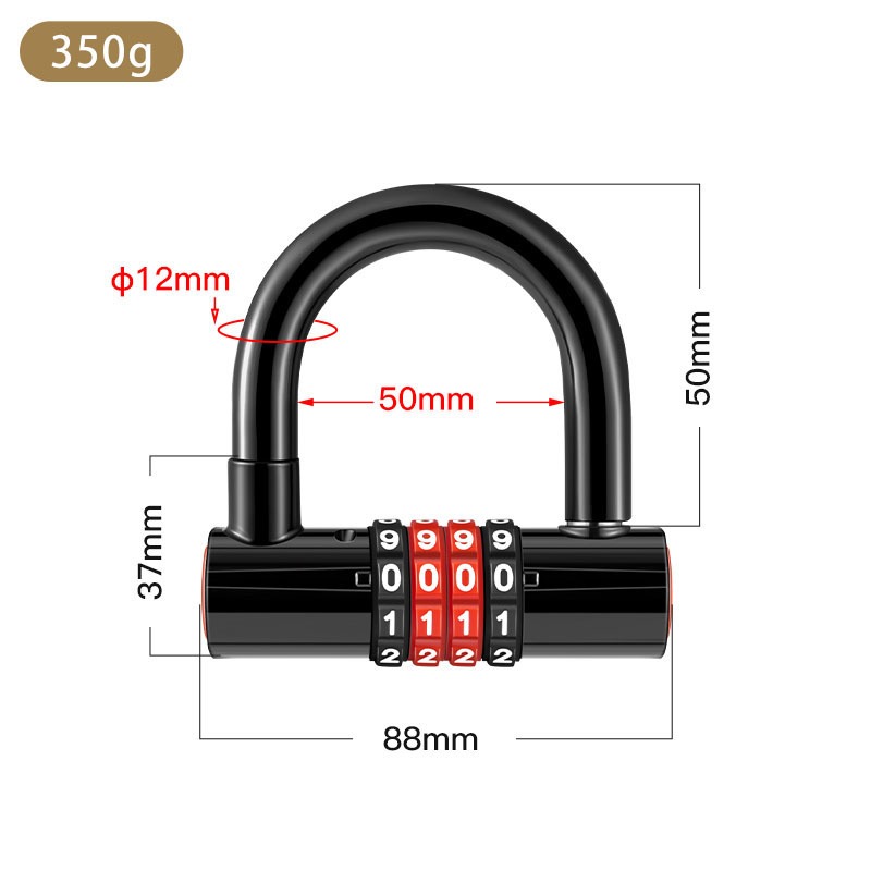 Fechadura de combinação antifu - U Lock Heavy Duty avaliação e preço