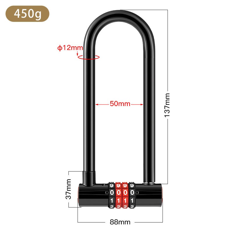 Fechadura de combinação antifu - U Lock Heavy Duty avaliação e preço