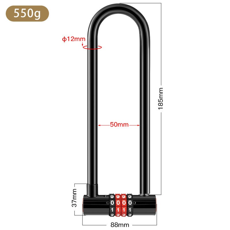 Fechadura de combinação antifu - U Lock Heavy Duty avaliação e preço